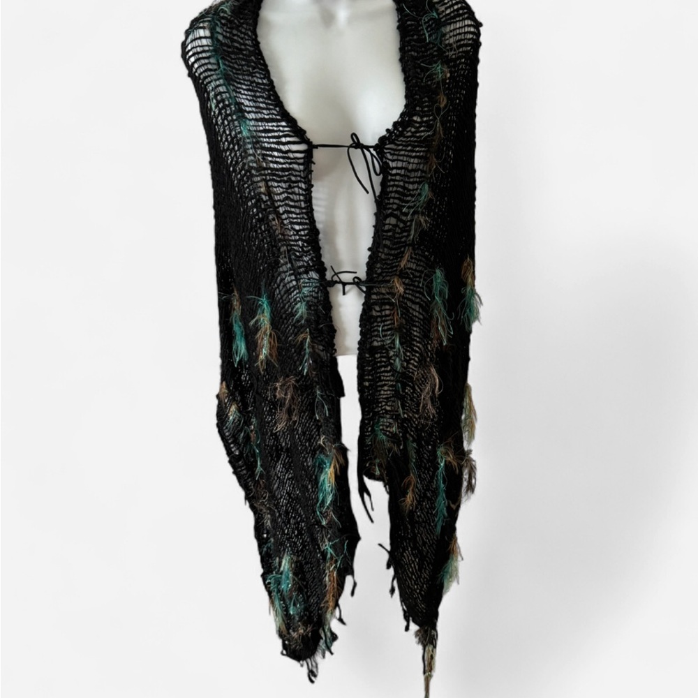 Y2K Crochet Vest Fairy Grunge Whimsy Goth Boho Hippie